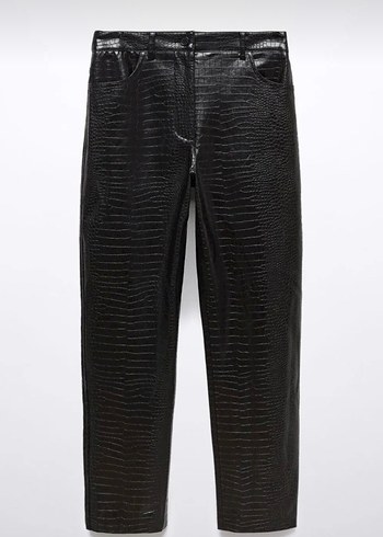 Mango Yılan Desenli Deri Pantolon - Görsel 2