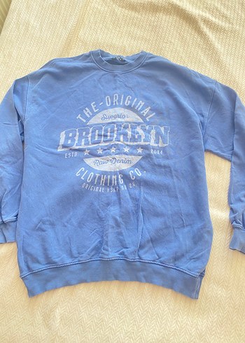 Mavi Baskılı Kadın Sweatshirt