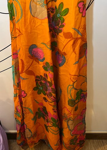 Renkli Desenli Bohem Uzun Elbise - Görsel 4