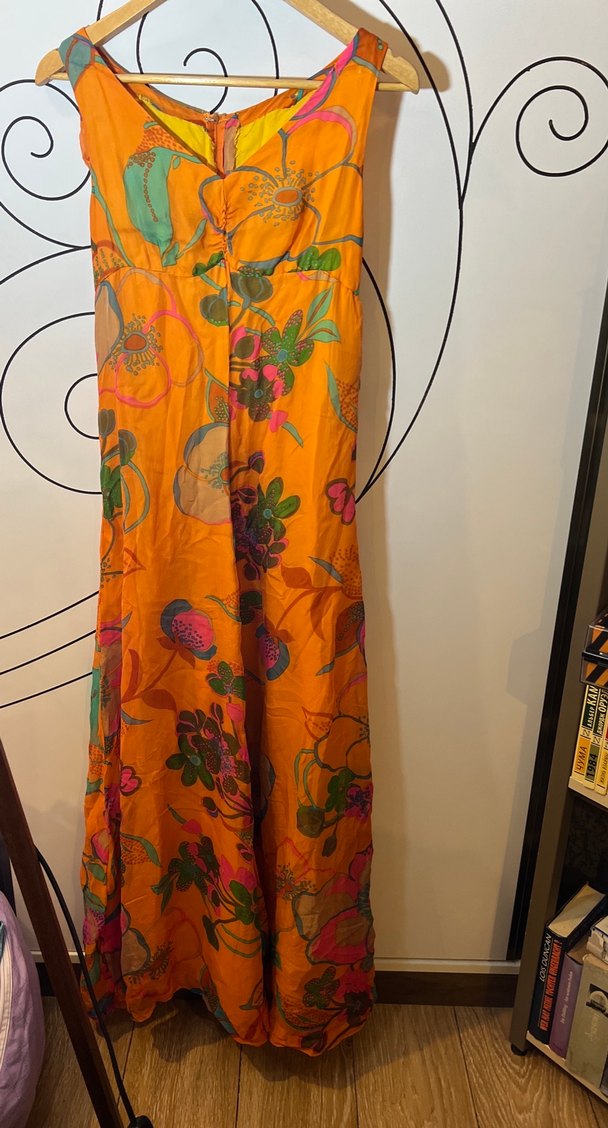 Renkli Desenli Bohem Uzun Elbise - Görsel 5