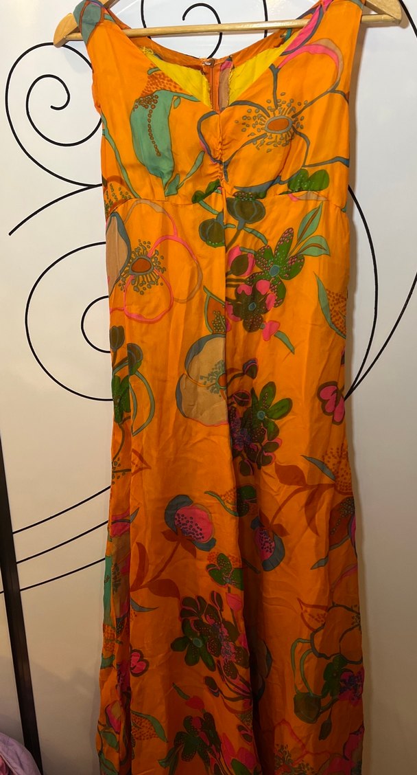 Renkli Desenli Bohem Uzun Elbise - Görsel 2