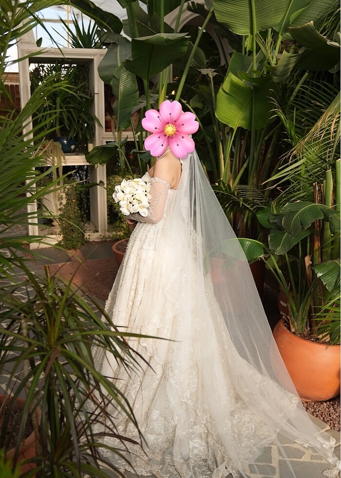 Özel Dikim Rönesans Tarzı Fransız Dantelli Gelinlik - Görsel 3