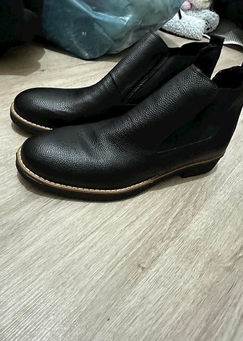 Siyah Deri Erkek Bot - Tokalı - Görsel 2