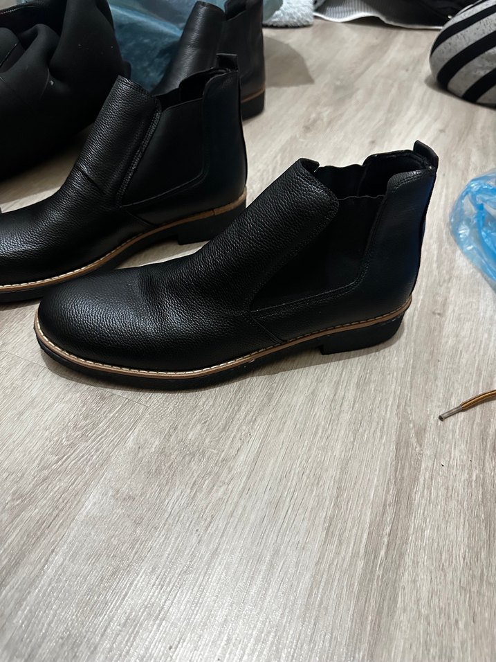 Siyah Deri Erkek Bot - Tokalı - Görsel 3