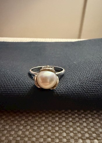 İnci gümüş yüzük - Görsel 5