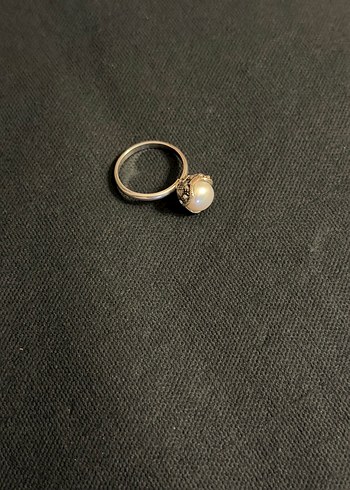 İnci gümüş yüzük - Görsel 2