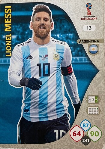 2018 Dünya Kupası Messi Kartı