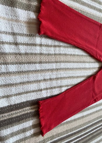 Kırmızı Fitilli Tayt/Pantolon  - Görsel 3