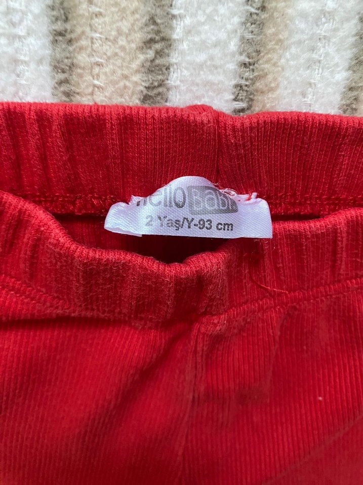 Kırmızı Fitilli Tayt/Pantolon  - Görsel 5