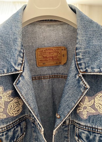Özel Nakışlı Levi's 501 Denim Ceket - Görsel 4