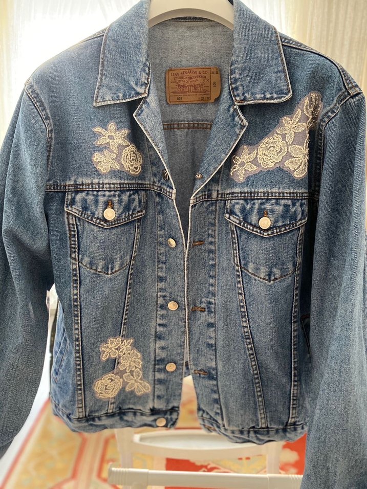 Özel Nakışlı Levi's 501 Denim Ceket - Görsel 3