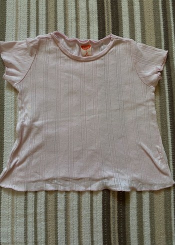 Koton Baby Pembe Örgü Desenli Tişört - Görsel 6