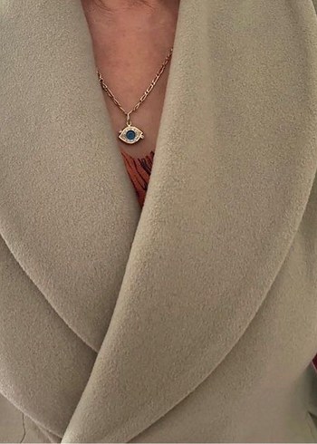 Yeşil renkli midi boy manto - Görsel 7