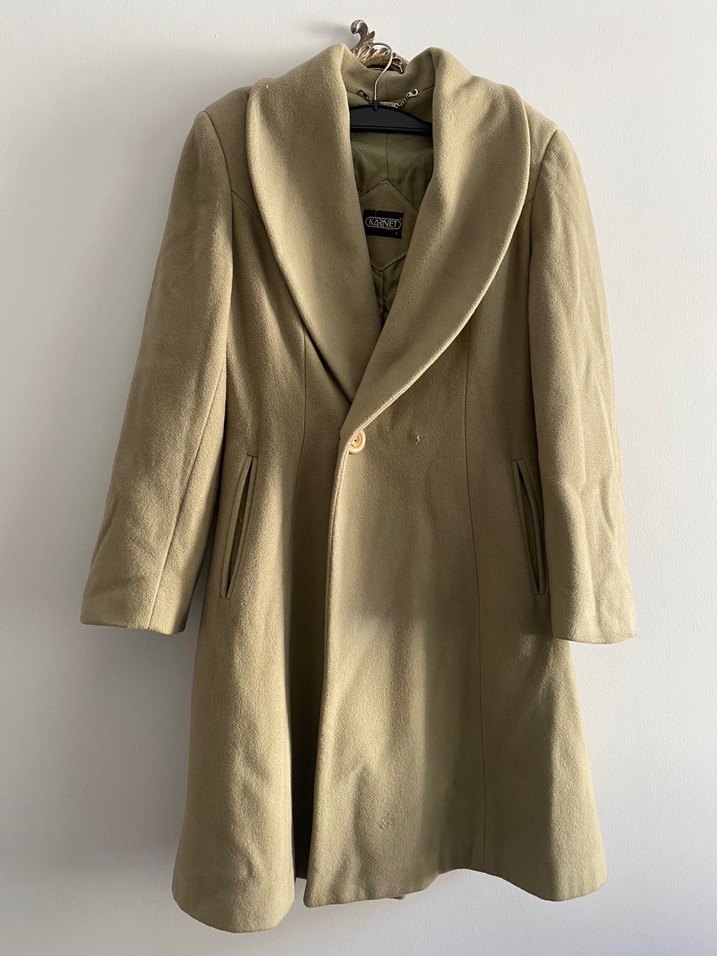 Yeşil renkli midi boy manto - Görsel 2