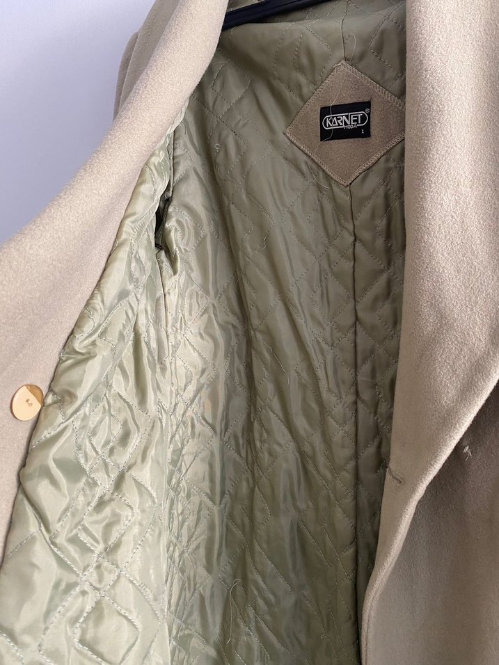 Yeşil renkli midi boy manto - Görsel 4