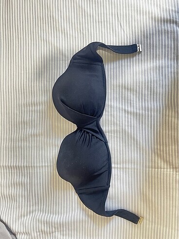 Ayyıldız siyah straplez bikini üst