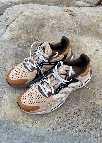 Bej Erkek Spor Ayakkabı Bağcıklı Model - Görsel 2