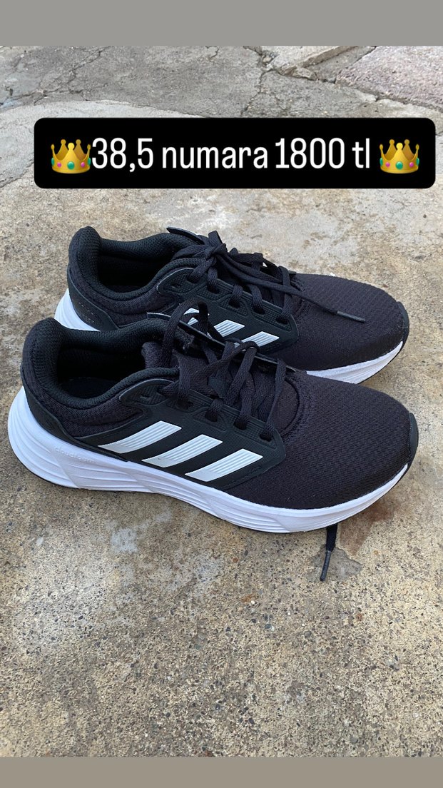 Siyah Beyaz Kadın Spor Ayakkabı - Görsel 5