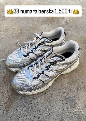 Beyaz Gri Spor Kadın Sneakers - Görsel 4