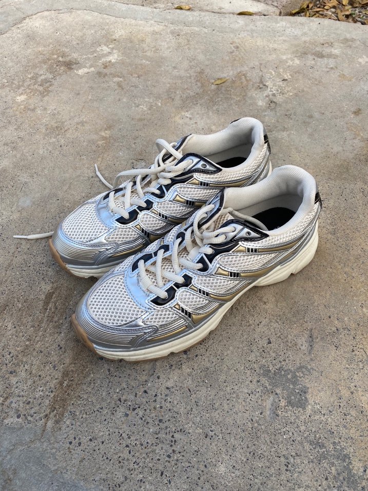 Beyaz Gri Spor Kadın Sneakers - Görsel 2