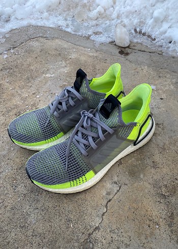 Gri Neon Erkek Koşu Ayakkabısı Velcro - Görsel 2