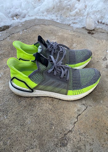 Gri Neon Erkek Koşu Ayakkabısı Velcro - Görsel 3