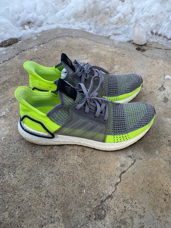 Gri Neon Erkek Koşu Ayakkabısı Velcro - Görsel 3