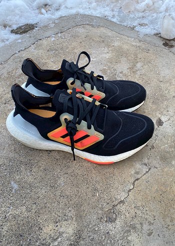 Siyah Turuncu Erkek Spor Ayakkabı Velcro - Görsel 3