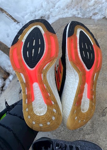 Siyah Turuncu Erkek Spor Ayakkabı Velcro - Görsel 4