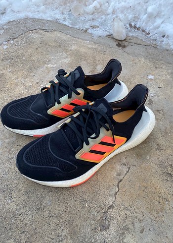 Siyah Turuncu Erkek Spor Ayakkabı Velcro - Görsel 2