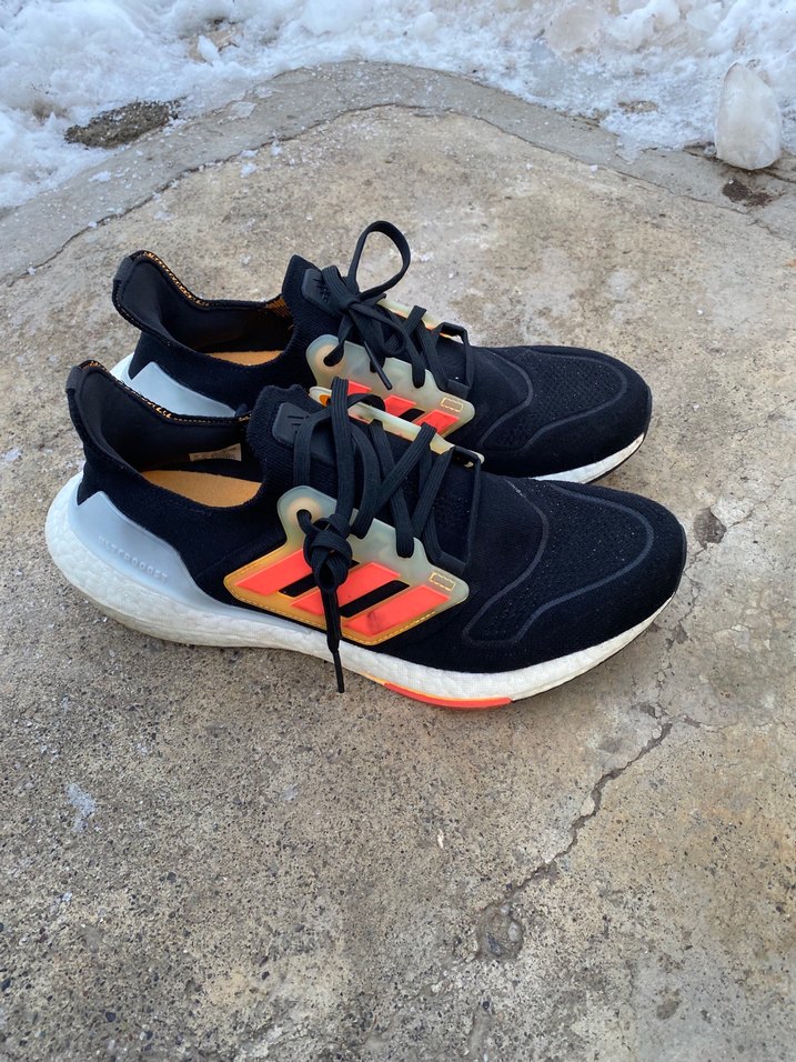 Siyah Turuncu Erkek Spor Ayakkabı Velcro - Görsel 3