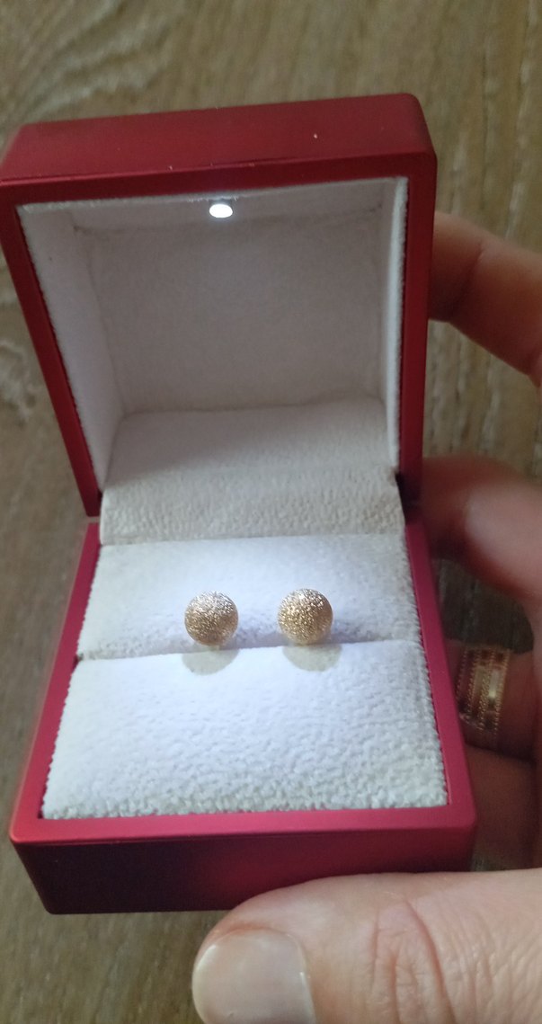 Sarı  renkte altın mını küpe - Görsel 2