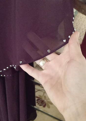 Abıye bordo renkte elbise - Görsel 7