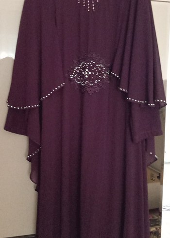 Abıye bordo renkte elbise - Görsel 2