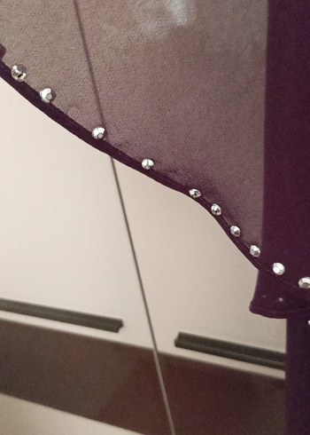 Abıye bordo renkte elbise - Görsel 4