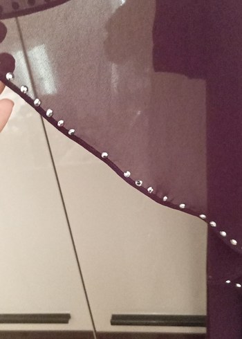 Abıye bordo renkte elbise - Görsel 3