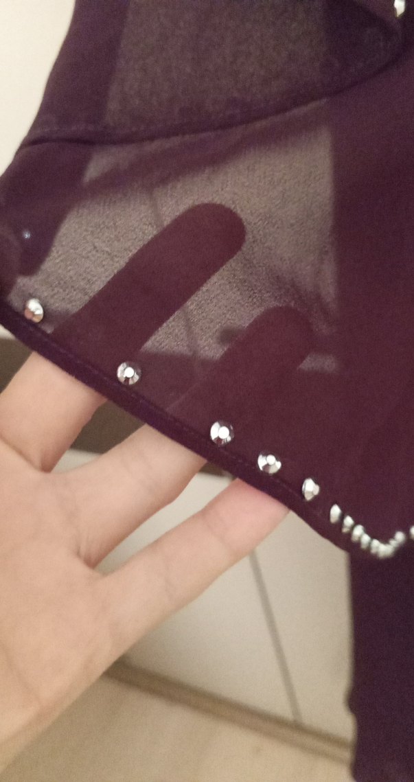 Abıye bordo renkte elbise - Görsel 5