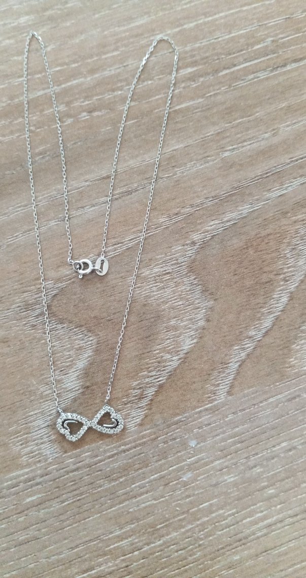 sonsuzluk kolye 925 ayar - Görsel 3