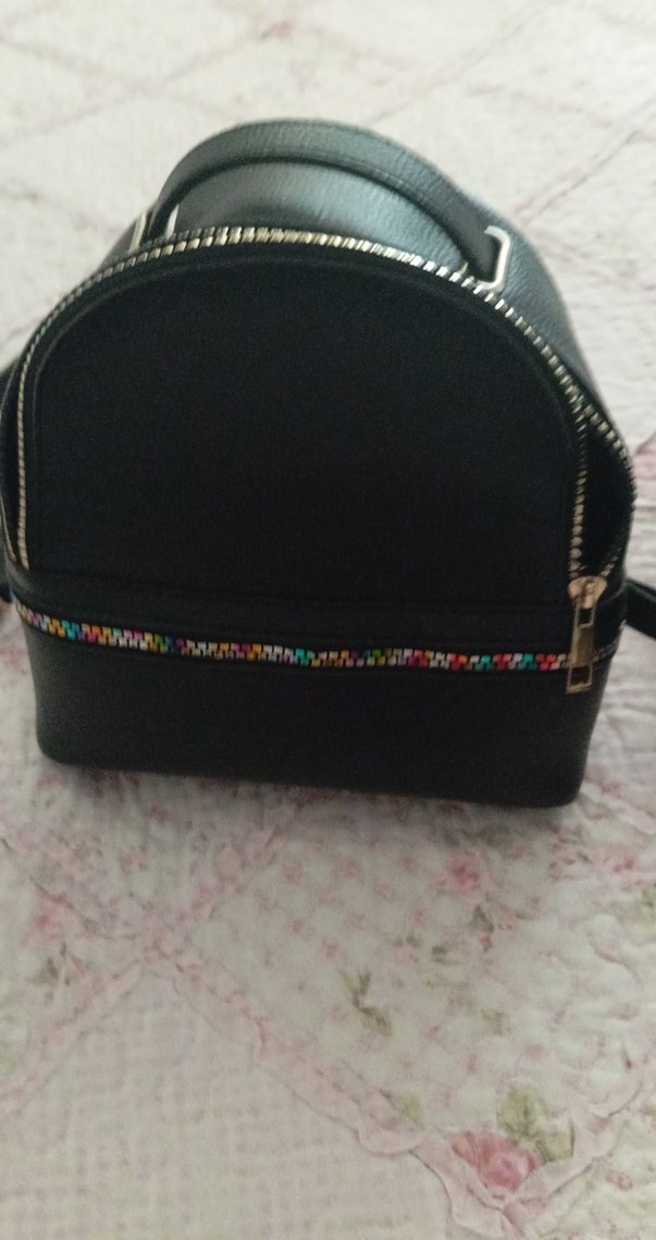 Nakışlı Çok Renkli Deri Sırt Çantası - Görsel 4