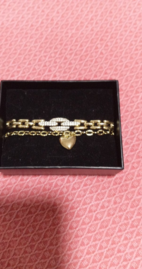 Altın Renkli Zincir Detaylı Kadın Bileklik - Görsel 2