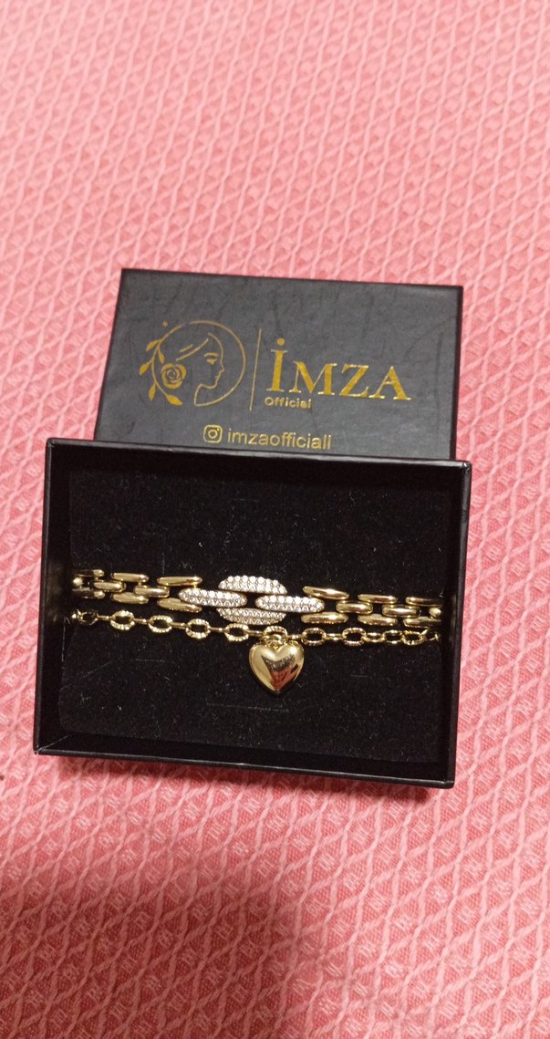 Altın Renkli Zincir Detaylı Kadın Bileklik - Görsel 4