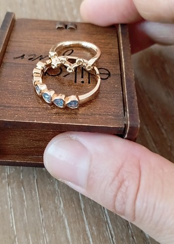 Altın Renkli Boncuklu Kadın Yüzükleri - Görsel 6