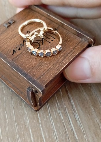 Altın Renkli Boncuklu Kadın Yüzükleri - Görsel 7