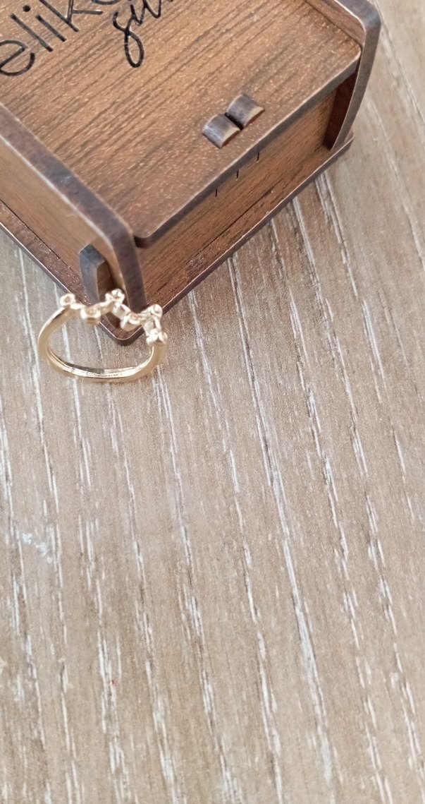 Altın Renkli Boncuklu Kadın Yüzükleri - Görsel 5