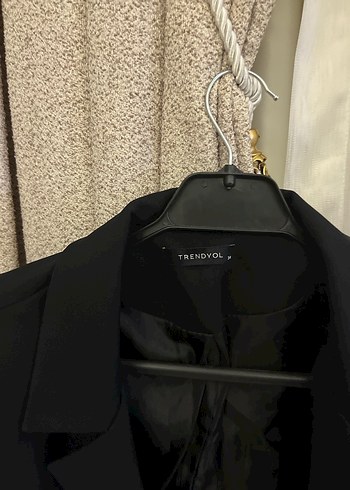 Düğmeli Siyah Kadın Blazer Ceket - Görsel 2