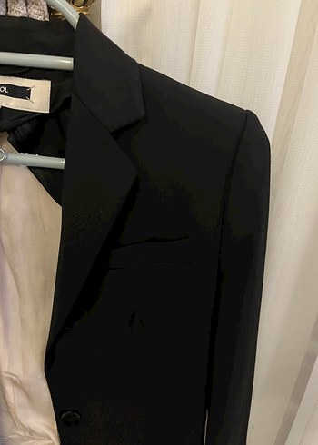 Siyah Düğmeli Kadın Blazer Ceket - Görsel 3