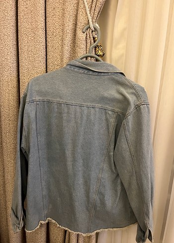 Düğmeli Kadın Denim Ceket - Görsel 2