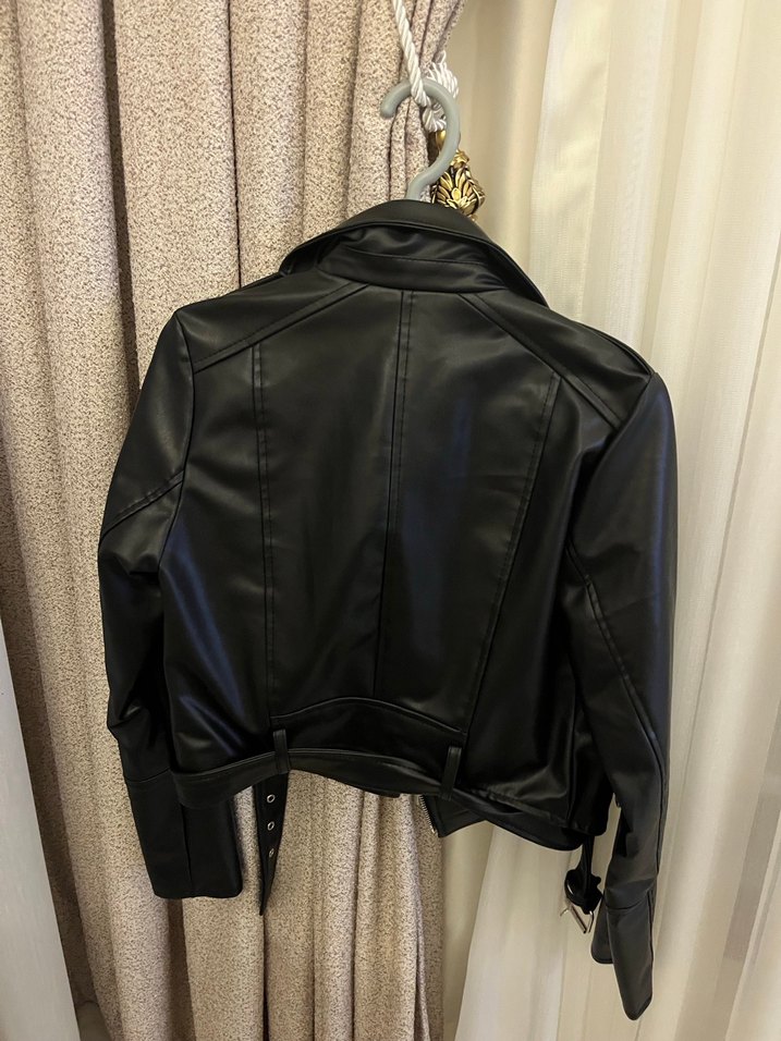 Siyah Deri Ceket - Görsel 3