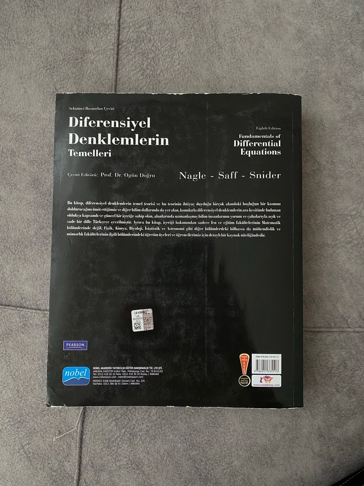 Diferensiyel Denklemlerin Temelleri Kitabı - Görsel 2