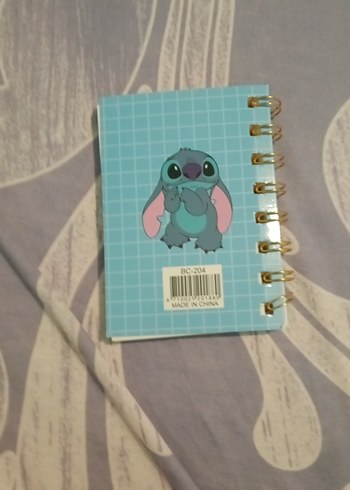 Beden Mavi Pastel Stitch Temalı Defter